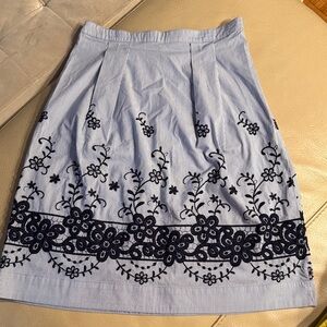 Tommy Hilfiger Light Blue Floral A-Line Skirt